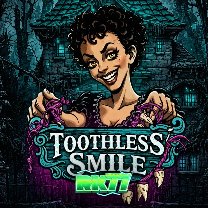 Tampilan visual slot Toothless Smile dengan tema horor dokter gigi